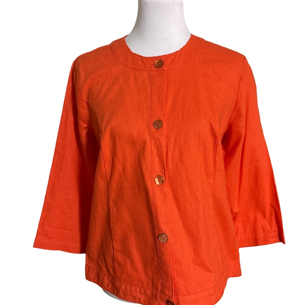 Peck and Peck Orange Button Down Shirt